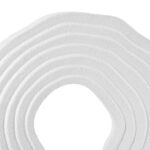 Stand Relief "Pezzo" Mdf Μαύρο Λευκό PU 20x6.5x30cm