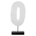 Stand Relief "Pezzo" Mdf Μαύρο Λευκό PU 4 17.5x7.5x39.5cm