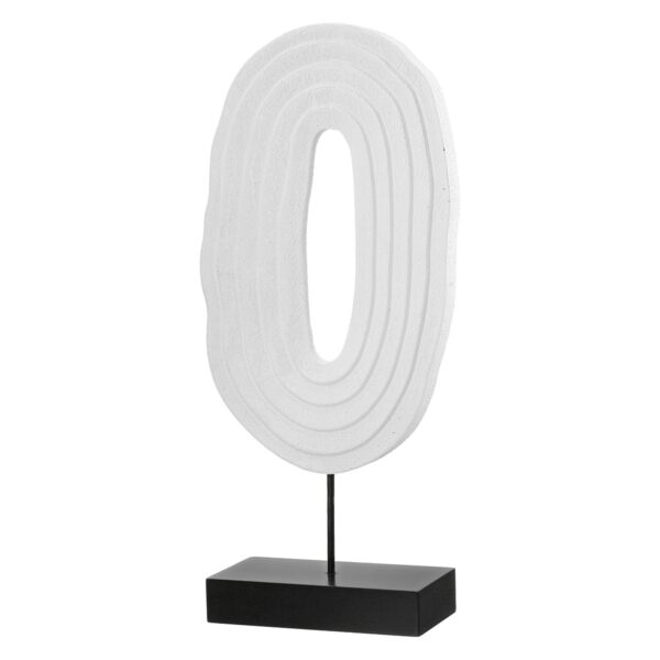 Stand Relief "Pezzo" Mdf Μαύρο Λευκό PU 4 17.5x7.5x39.5cm