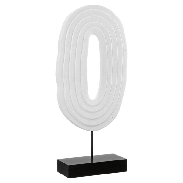 Stand Relief "Pezzo" Mdf Μαύρο Λευκό PU 4 17.5x7.5x39.5cm