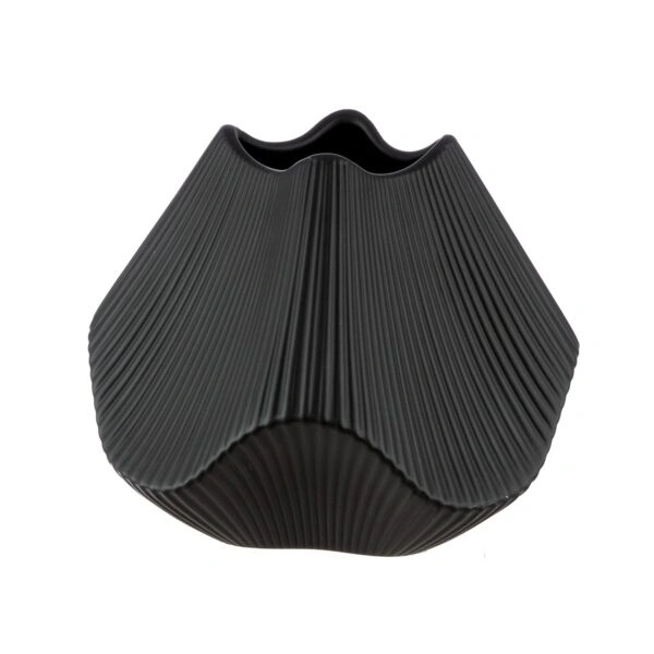 Βάζο Κεραμικό Μαύρο 22X22X19Cm 22X22X19Cm