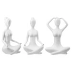 Φιγούρα Woman "Meditation" Πολυμερές Λευκό PU 2 Pcs. Assorted 16x12X29cm