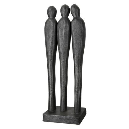 Γλυπτό '3 People' Ομάδα Ξύλο Μάνγκο Μαύρο 6.5x14x36cm