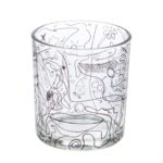Φανάρι Καταιγίδας "Modern Art" Γυάλινο Μαύρο Clear PU 18 H. cm D. 7 cm