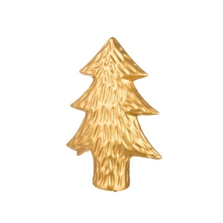 Διακοσμητικό Αντικείμενο Χριστουγεννιάτικο Δέντρο 'Hain' Κεραμικό Χρυσό 8x25x30cm