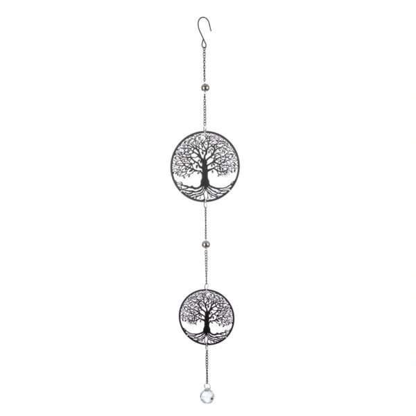 Γιρλάντα Round Tree Of Life Motif Metal Black 15X3X80Cm 15X3X80Cm