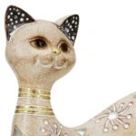 Figure Cat Synthetic Resin Ανοιχτό καφέ 21X8X12Cm 21X8X12Cm