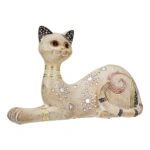 Figure Cat Synthetic Resin Ανοιχτό καφέ 21X8X12Cm 21X8X12Cm
