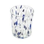 Φανάρι Κυλινδρικά Γυάλινα Σκεύη Μπλε Διαφανές Λευκό D10X13Cm D10X13Cm