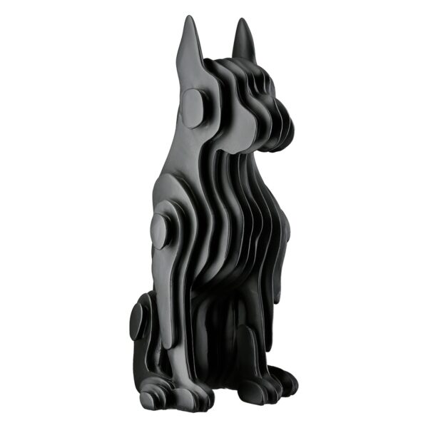 Figure Dog Synthetic Resin Black 13X15X29Cm 13X15X29Cm