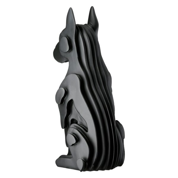 Figure Dog Synthetic Resin Black 13X15X29Cm 13X15X29Cm