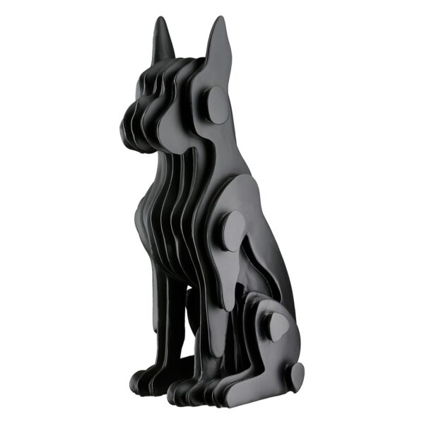 Figure Dog Synthetic Resin Black 13X15X29Cm 13X15X29Cm