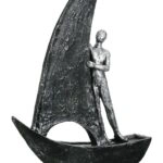 Figure Boat Man Motif Συνθετική Ρητίνη Χρυσό Χρώμα Ασημί Χρώμα 2 Ποικιλία 20X6X29Cm 20X6X29Cm