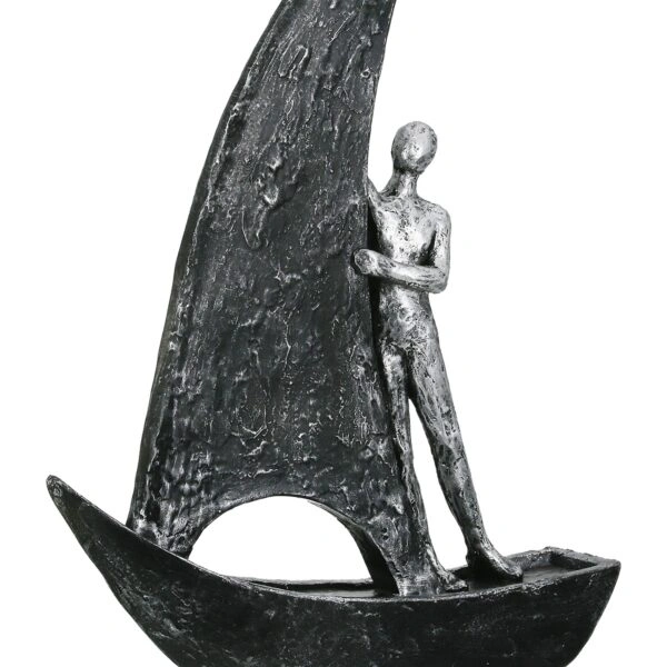 Figure Boat Man Motif Συνθετική Ρητίνη Χρυσό Χρώμα Ασημί Χρώμα 2 Ποικιλία 20X6X29Cm 20X6X29Cm