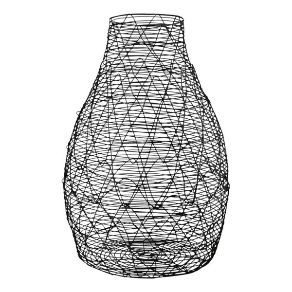 Βάζο Βολβώδες Μεταλλικό Μαύρο D22X33Cm D22X33Cm
