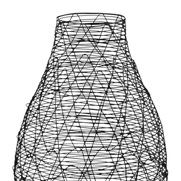 Βάζο Βολβώδες Μεταλλικό Μαύρο D22X33Cm D22X33Cm