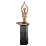 Γλυπτική Γυναικεία Συνθετική Ρητίνη Χάλκινο Χρώμα 11X7X35Cm 11X7X35Cm