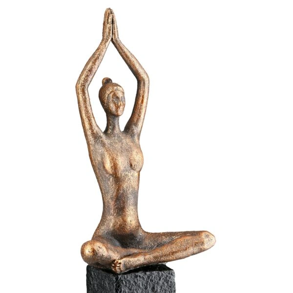 Γλυπτική Γυναικεία Συνθετική Ρητίνη Χάλκινο Χρώμα 11X7X35Cm 11X7X35Cm