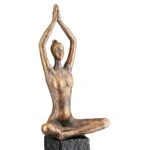 Γλυπτική Γυναικεία Συνθετική Ρητίνη Χάλκινο Χρώμα 11X7X35Cm 11X7X35Cm