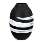 Βάζο Στρογγυλό Κεραμικό Μαύρο D14X21Cm D14X21Cm