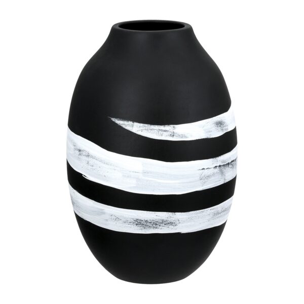 Βάζο Στρογγυλό Κεραμικό Μαύρο D14X21Cm D14X21Cm