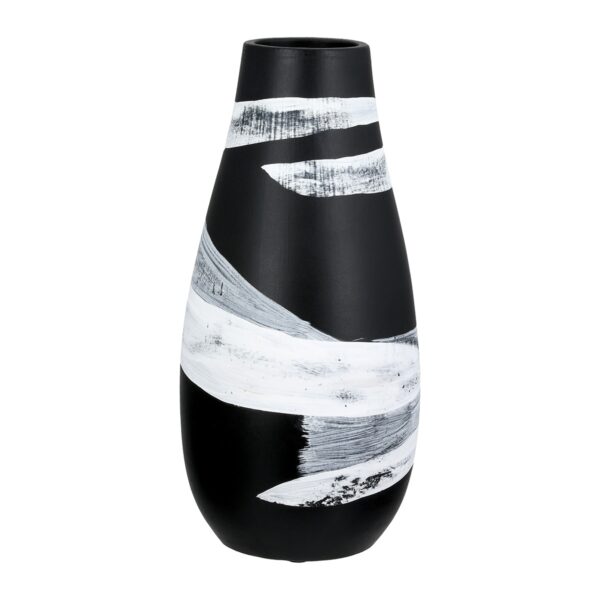 Βάζο Στρογγυλό Κεραμικό Μαύρο D14X29Cm D14X29Cm