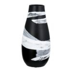 Βάζο Στρογγυλό Κεραμικό Μαύρο D14X29Cm D14X29Cm