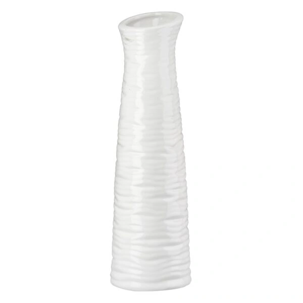 Βάζο Κεραμικό Λευκό Ποικιλία 3 φορές D13X46Cm D13X46Cm