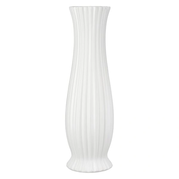 Βάζο Κεραμικό Λευκό Ποικιλία 3 φορές D13X46Cm D13X46Cm
