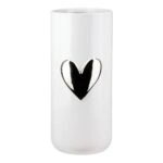 Βάζο Καρδιά Μοτίφ Κεραμικό Λευκό D10X22Cm D10X22Cm