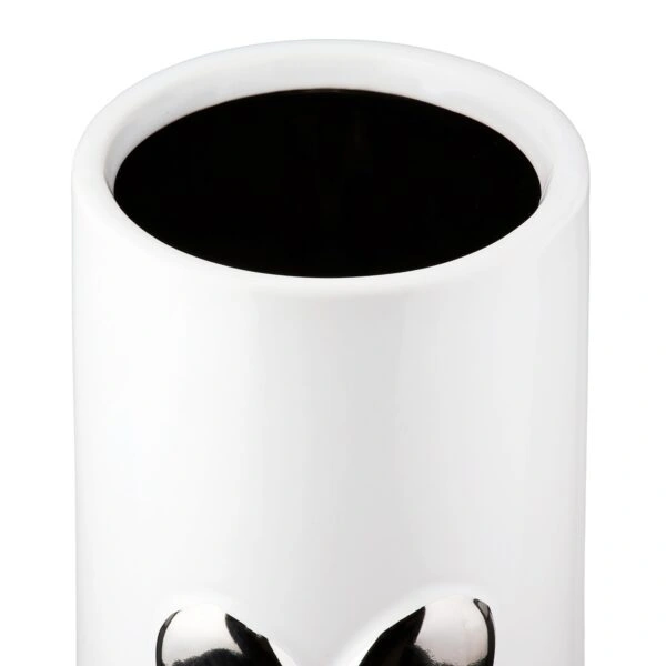 Βάζο Καρδιά Μοτίφ Κεραμικό Λευκό D10X22Cm D10X22Cm