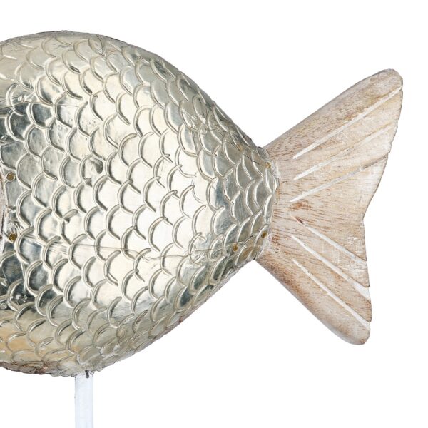 Stand Relief Fish Mango Wood Φυσικά Χρώματα 21X7X25Cm 21X7X25Cm