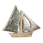 Διακοσμητικό Αντικείμενο Βάρκα Ξύλο Mango Φυσικά Χρώματα 25X3X20Cm 25X3X20Cm