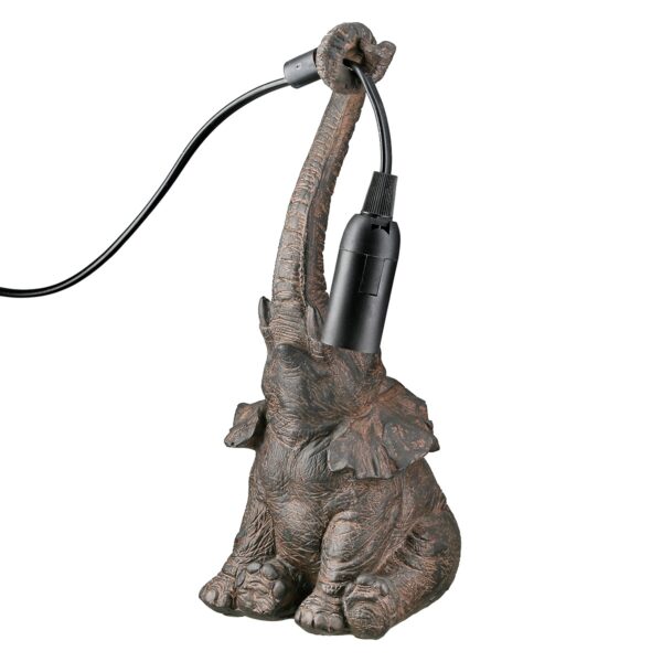 Επιτραπέζιο Φωτιστικό Elephant Συνθετική Ρητίνη Καφέ 12X13X28Cm 12X13X28Cm