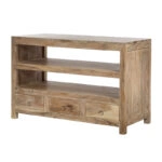 Artekko Attari Ξύλινο Έπιπλο Τηλεόρασης σε Λευκή Πατίνα (100x44x56)cm