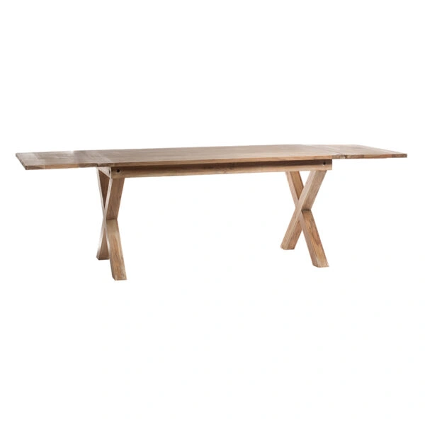 Artekko Attari Ξύλινο Τραπέζι με 2 Προεκτάσεις σε Λευκή Πατίνα (170/260x90x76)cm