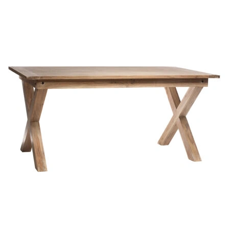 Artekko Attari Ξύλινο Τραπέζι με 2 Προεκτάσεις σε Λευκή Πατίνα (170/260x90x76)cm