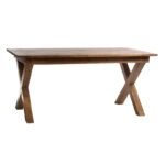 Artekko Attari Ξύλινο Τραπέζι με 2 Προεκτάσεις σε Μελί Απόχρωση (170/260x90x76)cm