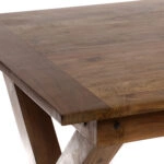 Artekko Attari Ξύλινο Τραπέζι με 2 Προεκτάσεις σε Μελί Απόχρωση (170/260x90x76)cm