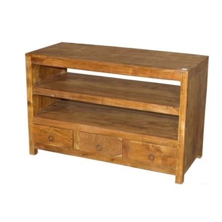 Artekko Attari Ξύλινο Έπιπλο Τηλεόρασης σε Μελί Απόχρωση (100x44x56)cm