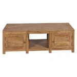 Artekko Apaittac Ξύλινο Μασίφ Έπιπλο Τηλεόρασης σε Μελί Απόχρωση (140x40x45)cm