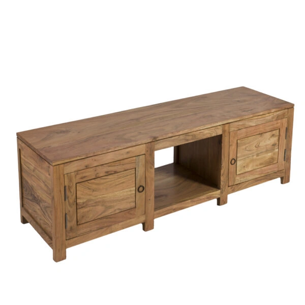 Artekko Apaittac Ξύλινο Μασίφ Έπιπλο Τηλεόρασης σε Μελί Απόχρωση (140x40x45)cm