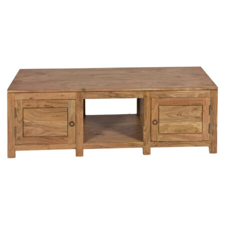 Artekko Apaittac Ξύλινο Μασίφ Έπιπλο Τηλεόρασης σε Μελί Απόχρωση (140x40x45)cm