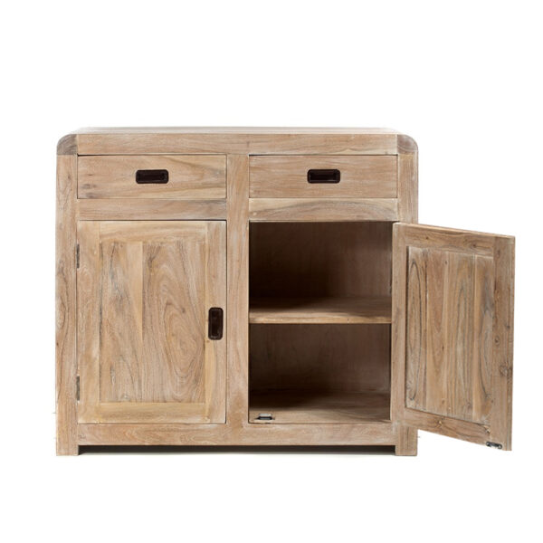 Artekko Μπουφές ξύλινος με 2 πόρτες και 2 συρτάρια κιμωλία (100x41x90)cm