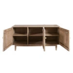 Artekko Attari Μασίφ Ξύλινος Μπουφές σε Λευκή Πατίνα (160x45x80)cm