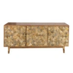 Artekko Attari Μασίφ Ξύλινος Μπουφές σε Μελί Απόχρωση (180x45x80)cm