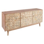 Artekko Attari Μασίφ Ξύλινος Μπουφές σε Λευκή Πατίνα (180x45x80)cm