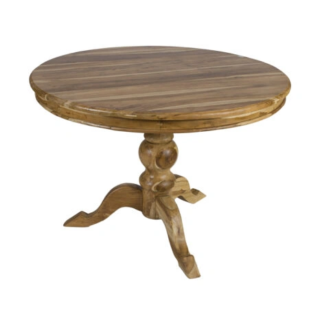 Artekko Verona Ξύλινο Στρογγυλό Τραπέζι Ροτόντα σε Φυσική Απόχρωση (110x110x76)cm