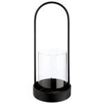 Φανάρι Κυλινδρικό Μεταλλικό Μαύρο D13X33Cm D13X33Cm