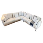 Artekko Zinna Ξύλινος Καναπές Γωνία με Εκρού Ύφασμα (330/300x90x70)cm 3pcs